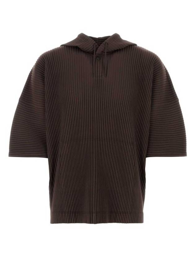 Issey Miyake Short Sleeve T Shirt HP46JK127 47 Brown - ISSEY MIYAKE - BALAAN 1