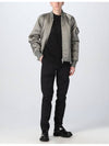 Men's Nylon Bomber Jacket Grey - FENDI - BALAAN 5