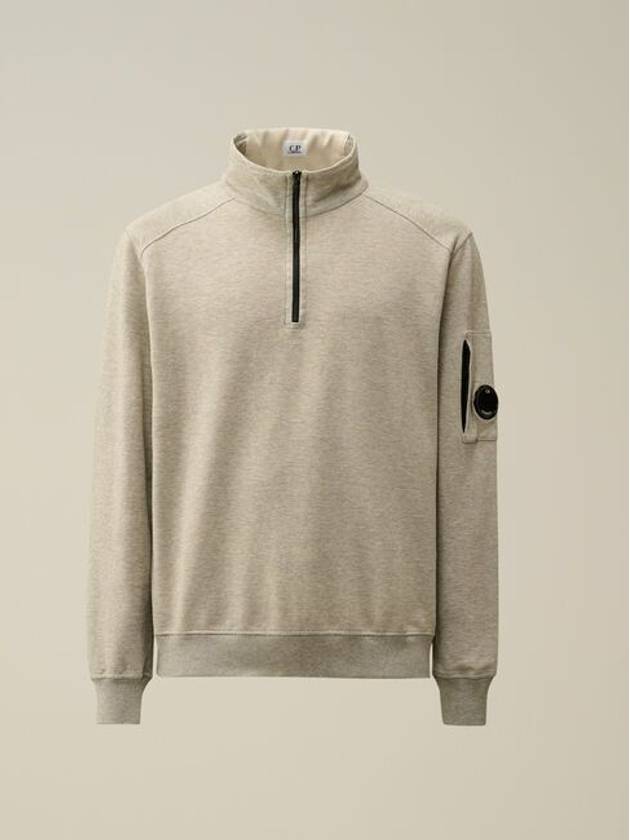 C.P.COMPANY LIGHT FLEECE HALF ZIPPED SWEATSHIRT - CP COMPANY - BALAAN 1