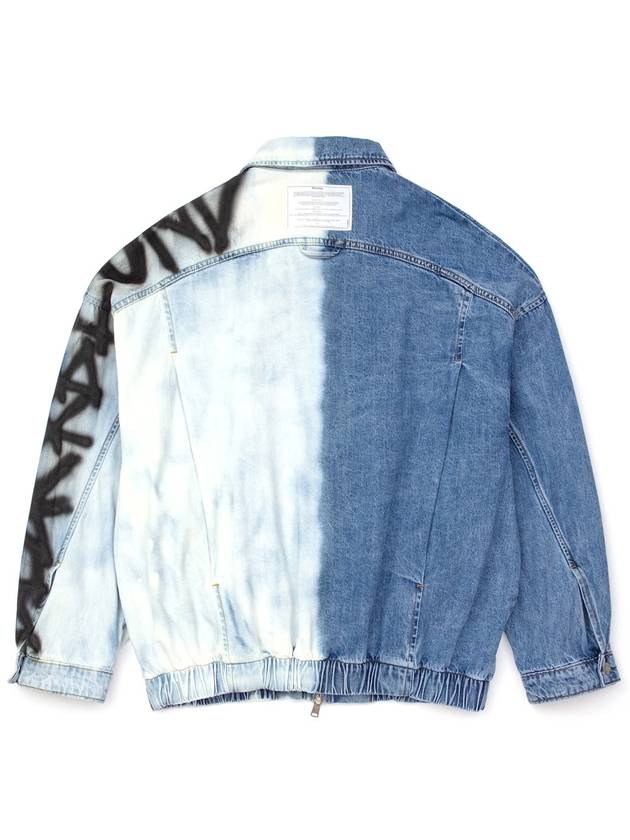 BBD Division Empty Logo Zip Up Denim Jacket Blue - BLACKBLOND - BALAAN 3