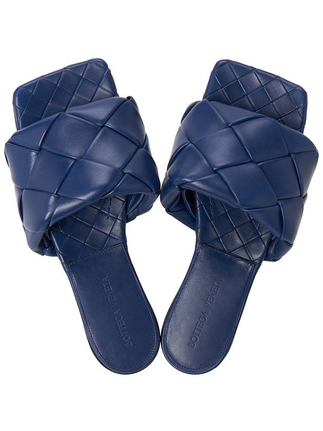 Women's Lido Leather Slippers Cruise - BOTTEGA VENETA - BALAAN.