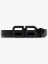 BB Hourglass Leather Belt Black - BALENCIAGA - BALAAN 3