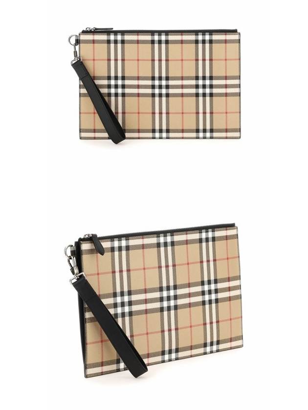 Edin Check Clutch Bag Beige - BURBERRY - BALAAN 5