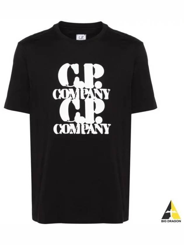 30/1 Jersey Graphic Short Sleeve T-Shirt Black - CP COMPANY - BALAAN 2