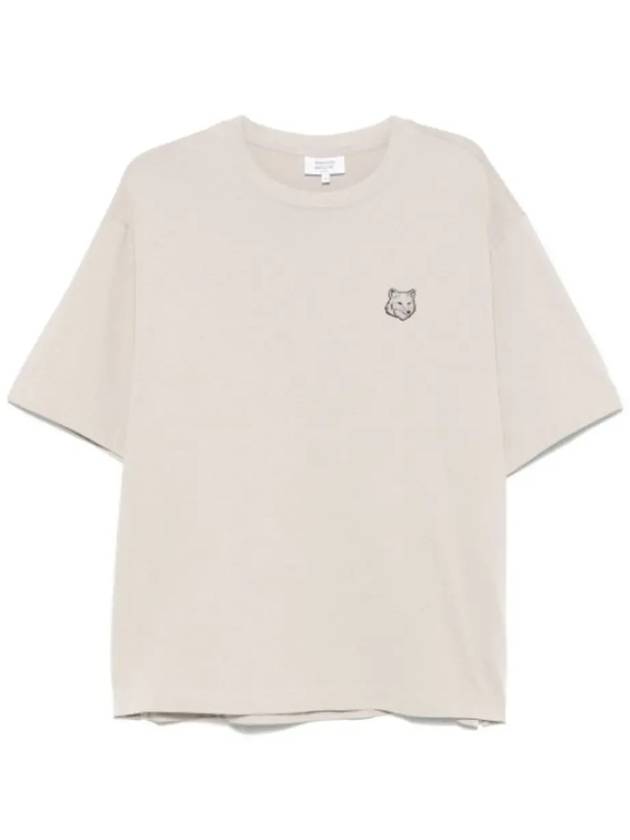 Bold Fox Head Patch Oversized Short Sleeve T-Shirt Beige - MAISON KITSUNE - BALAAN 4