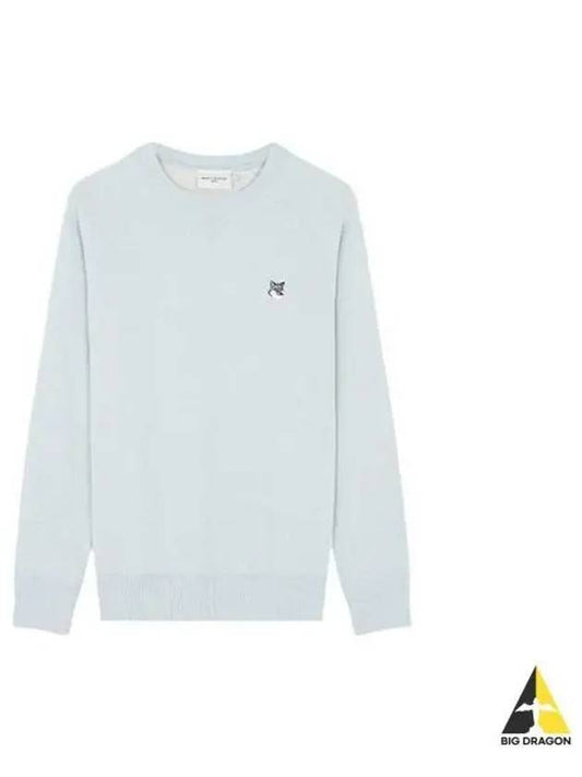 Logo Patch Classic Sweatshirt Light Blue GM00333KM0002 - MAISON KITSUNE - BALAAN 1