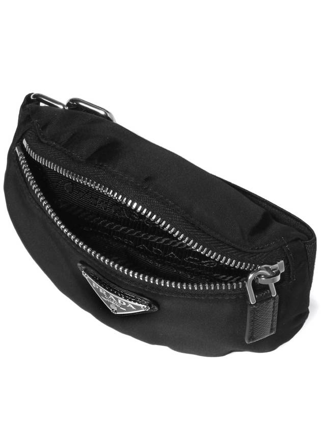 Triangle Logo Nylon Pouch Bag Black - PRADA - BALAAN 4