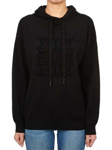 Pamir Hooded Knit Top Black - MAX MARA - BALAAN 1