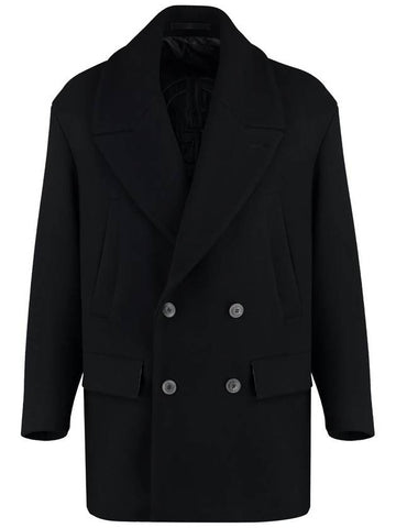 Giorgio Armani Wool Blend Double-Breasted Coat - GIORGIO ARMANI - BALAAN 1