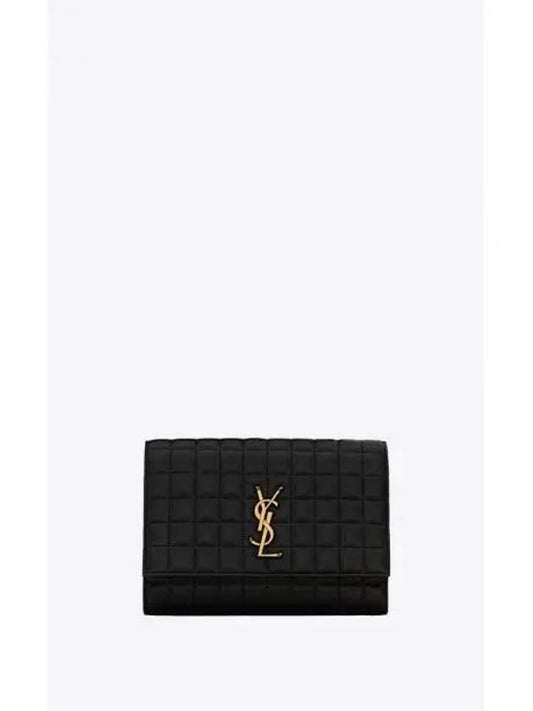 Cassandre Quilted Clutch Bag Black - SAINT LAURENT - BALAAN 2