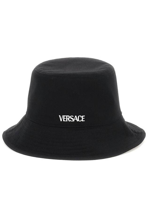 logo bucket hat black - VERSACE - BALAAN 4