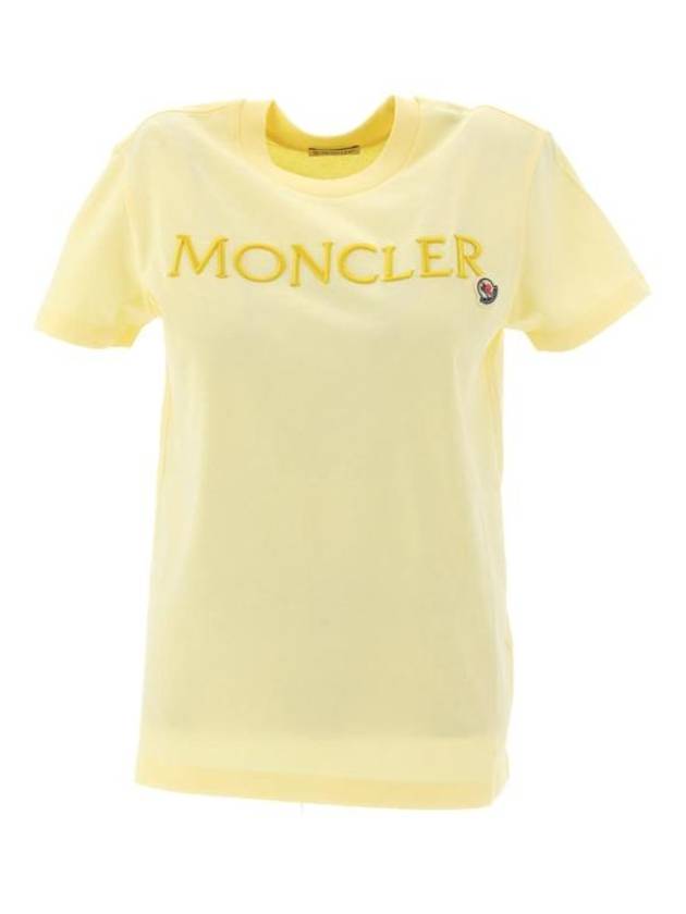 Short Sleeve T Shirt 8C00006 829HP 10W Yellow - MONCLER - BALAAN 1