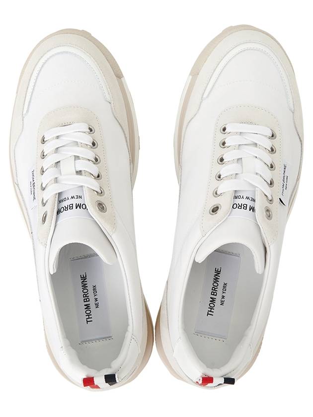 Alumni Eco Nylon Sneaker Tonal White Fun Mix - THOM BROWNE - BALAAN 3