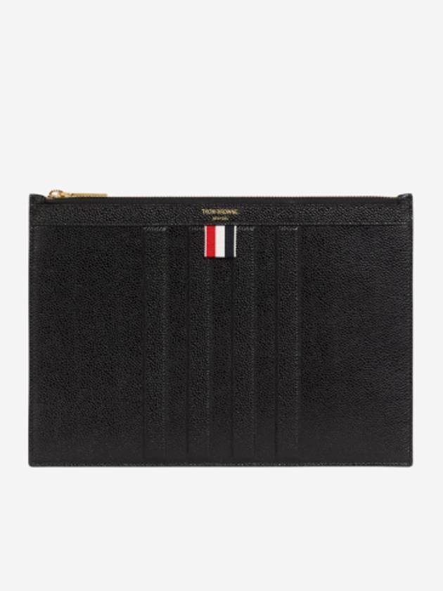 Debossed Pebble Clutch Bag Black - THOM BROWNE - BALAAN 2