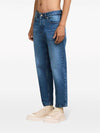 Low Rise Straight Jeans Blue - AMI - BALAAN 5