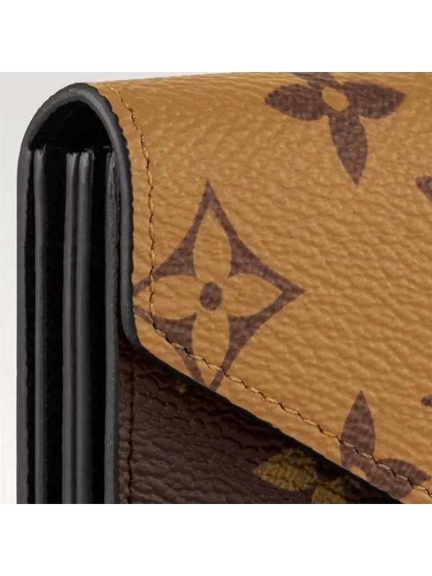 Vendome Monogram Reverse Canvas Card Wallet Brown - LOUIS VUITTON - BALAAN 3