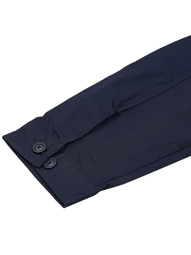 Metropolis Series Gabardine Pocket Long Sleeve Shirt Navy - CP COMPANY - BALAAN 11