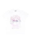 Logo Print Short Sleeve T-Shirt White - GANNI - BALAAN 2