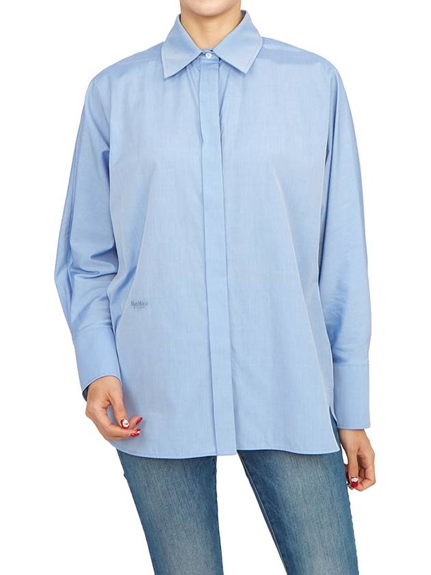 Garenna Long Sleeve Shirt Blue - MAX MARA - BALAAN 8