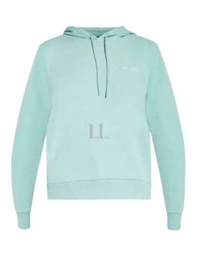 Logo Cotton Blend Knit Hoodie Mint - A.P.C. - BALAAN 2