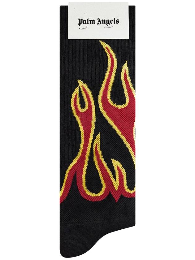 Flames Logo Socks - PALM ANGELS - BALAAN 3