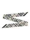 Skinny Check Silk Scarf Stone - BURBERRY - BALAAN 2