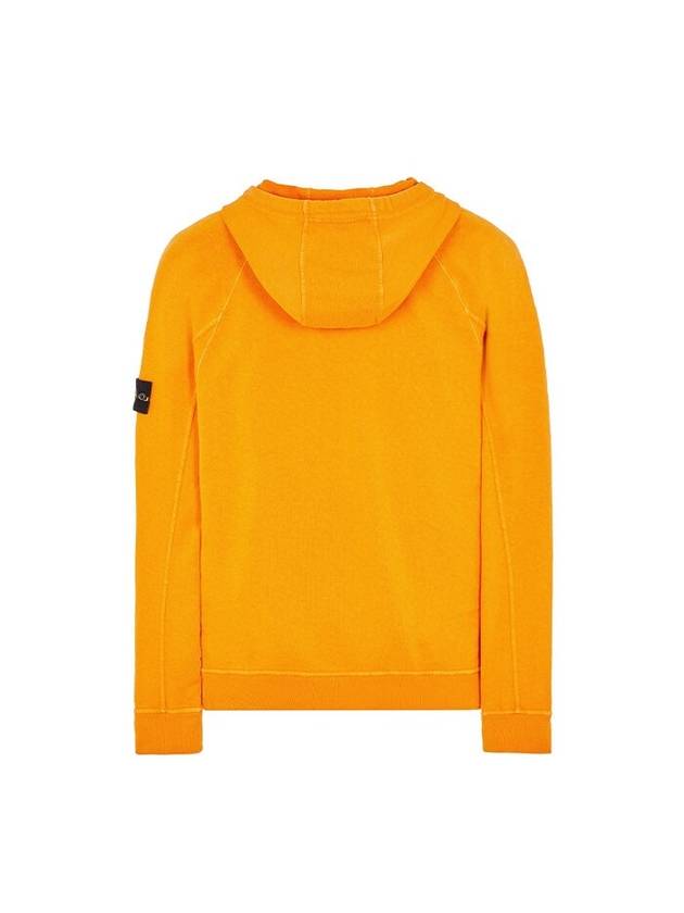 Men's Waffen Patch OLD Treatment Cotton Hoodie Orange - STONE ISLAND - BALAAN 3