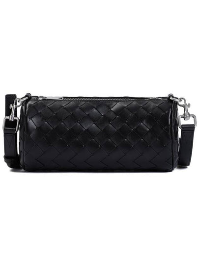 Intrecciato Barrel Leather Cross Bag Black - BOTTEGA VENETA - BALAAN 2