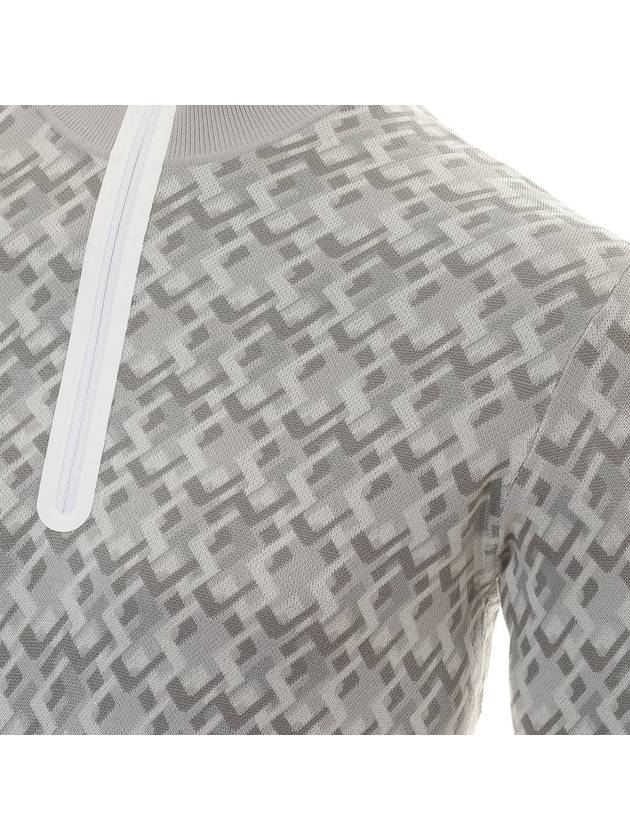 Nate JL Micro Bridge Jacquard Knit Top Grey - J.LINDEBERG - BALAAN 3