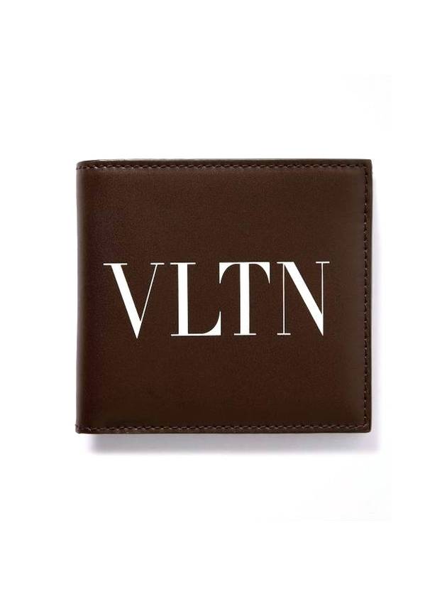 VLTN Logo Half Wallet Brown - VALENTINO - BALAAN 1