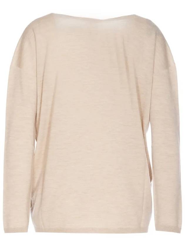 Freccia V-neck Cashmere Knit Top Beige - MAX MARA - BALAAN 3