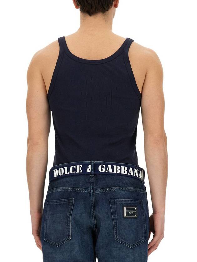 fine ribbed cotton tank top G8PA8TFU7AV - DOLCE&GABBANA - BALAAN 4