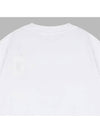 Chain Stitch Heart Logo Long Sleeve T-Shirt White - AMI - BALAAN 5