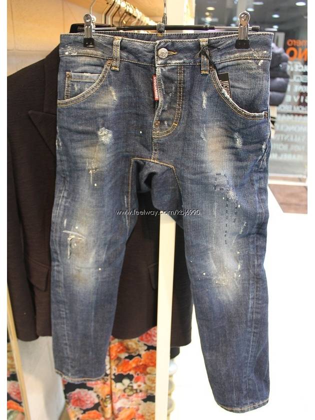 Women's ICON 20th Anniversary Limited Edition Rust Washed Wire Biker Jeans 72LA0773 - DSQUARED2 - BALAAN 2