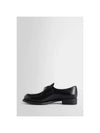 Triangle Logo Brush Leather Loafers Black - PRADA - BALAAN 5