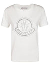 Beads Logo Round Short Sleeve T-Shirt White - MONCLER - BALAAN 1