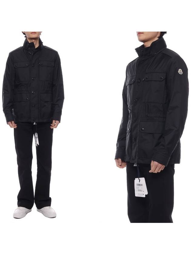 Men's Lez Rain Zip Up Jacket Black - MONCLER - BALAAN 3