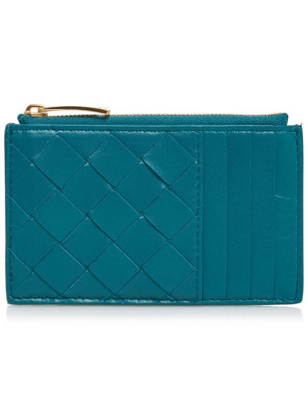 Intrecciato Card Wallet Blue - BOTTEGA VENETA - BALAAN 1