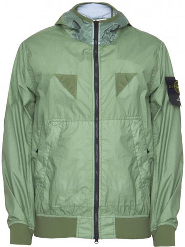 Wappen Patch Nylon Hooded  Jacket Green - STONE ISLAND - BALAAN 2