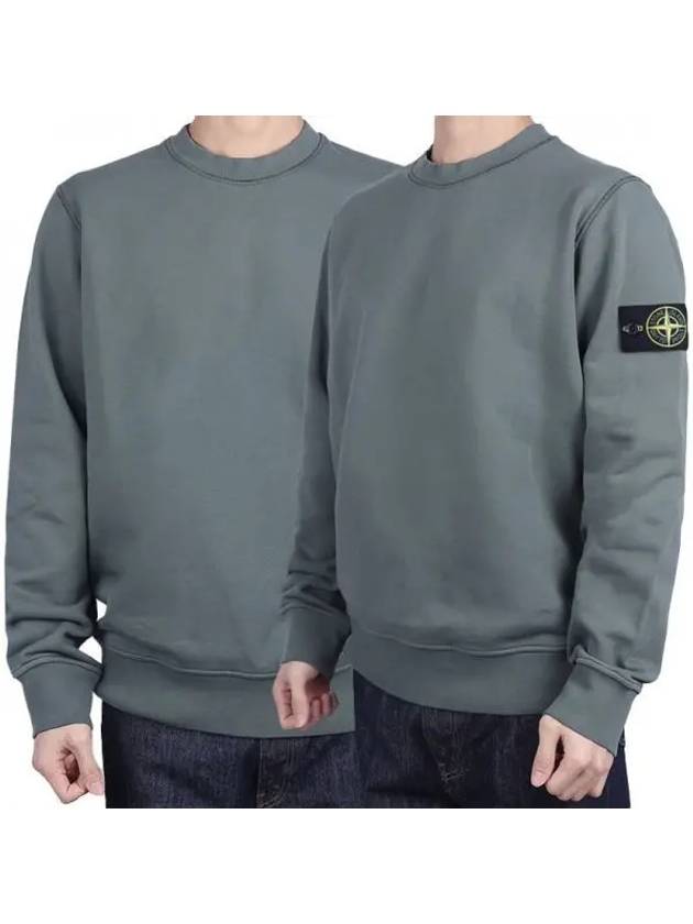 Wappen Patch Garment Dyed Sweatshirt Musk Green - STONE ISLAND - BALAAN 2