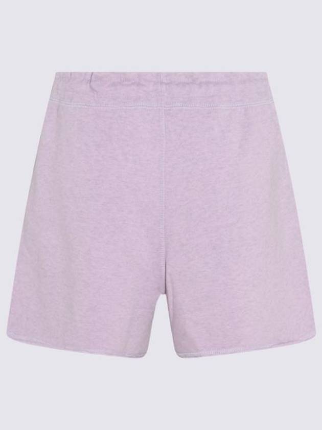 Logo Drawstring Cotton Track Shorts Purple B0480469326 - GANNI - BALAAN 2