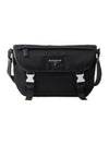 Triangle Logo Re-Nylon Cross Bag Black - PRADA - BALAAN 1