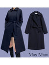 Manuela Virgin Wool Single Coat Navy - MAX MARA - BALAAN 2