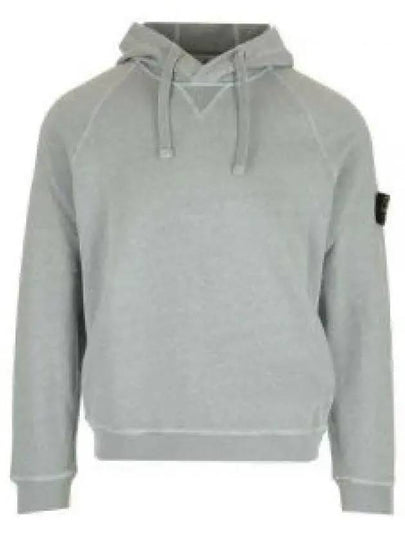 Men's Waffen Patch OLD Treatment Cotton Hoodie Sky Blue - STONE ISLAND - BALAAN 2