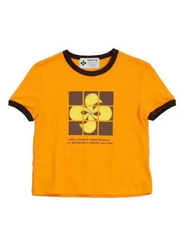 Puzzle Ringer Short Sleeve T Shirt Orange - HERETIC - BALAAN 1