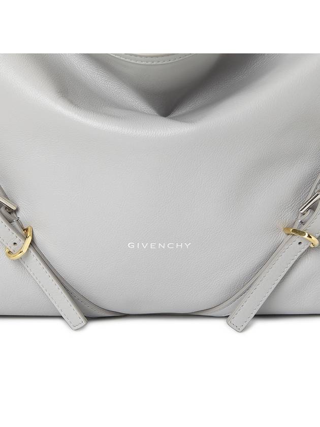 Voyou Medium Leather Shoulder Bag Grey - GIVENCHY - BALAAN 8