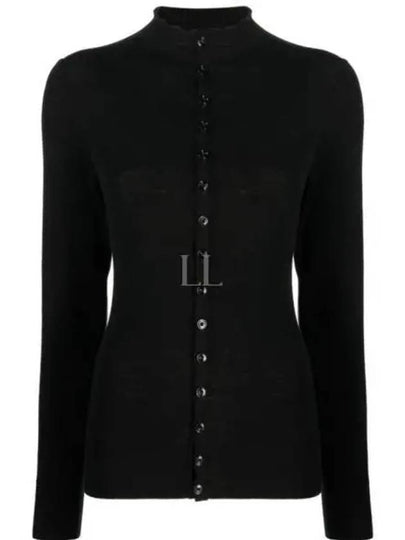 Women's Soft Shetland Fit Collar Cardigan Black - LEMAIRE - BALAAN 2