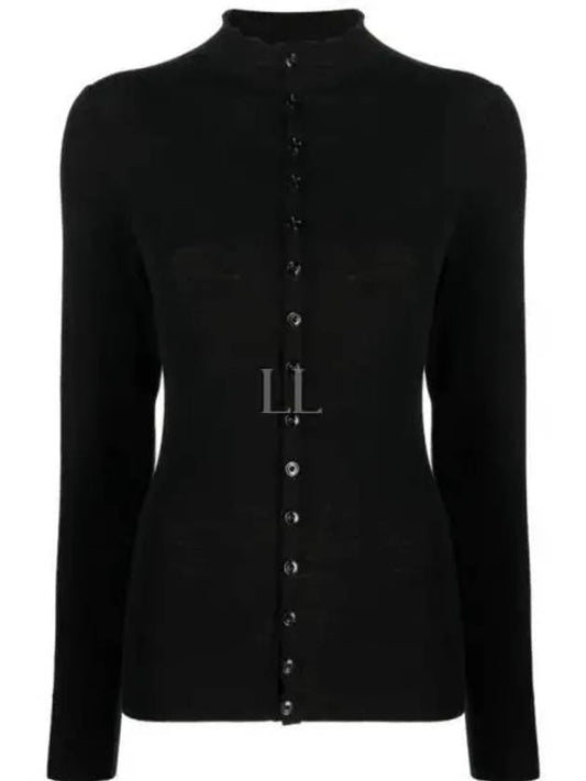 Women's Soft Shetland Fit Collar Cardigan Black - LEMAIRE - BALAAN 2