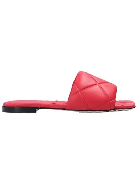 Women's Rubber Lido Flat Slippers Pink - BOTTEGA VENETA - BALAAN.