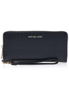 Pebbled Leather Continental Wrislet Long Wallet Black - MICHAEL KORS - BALAAN 2